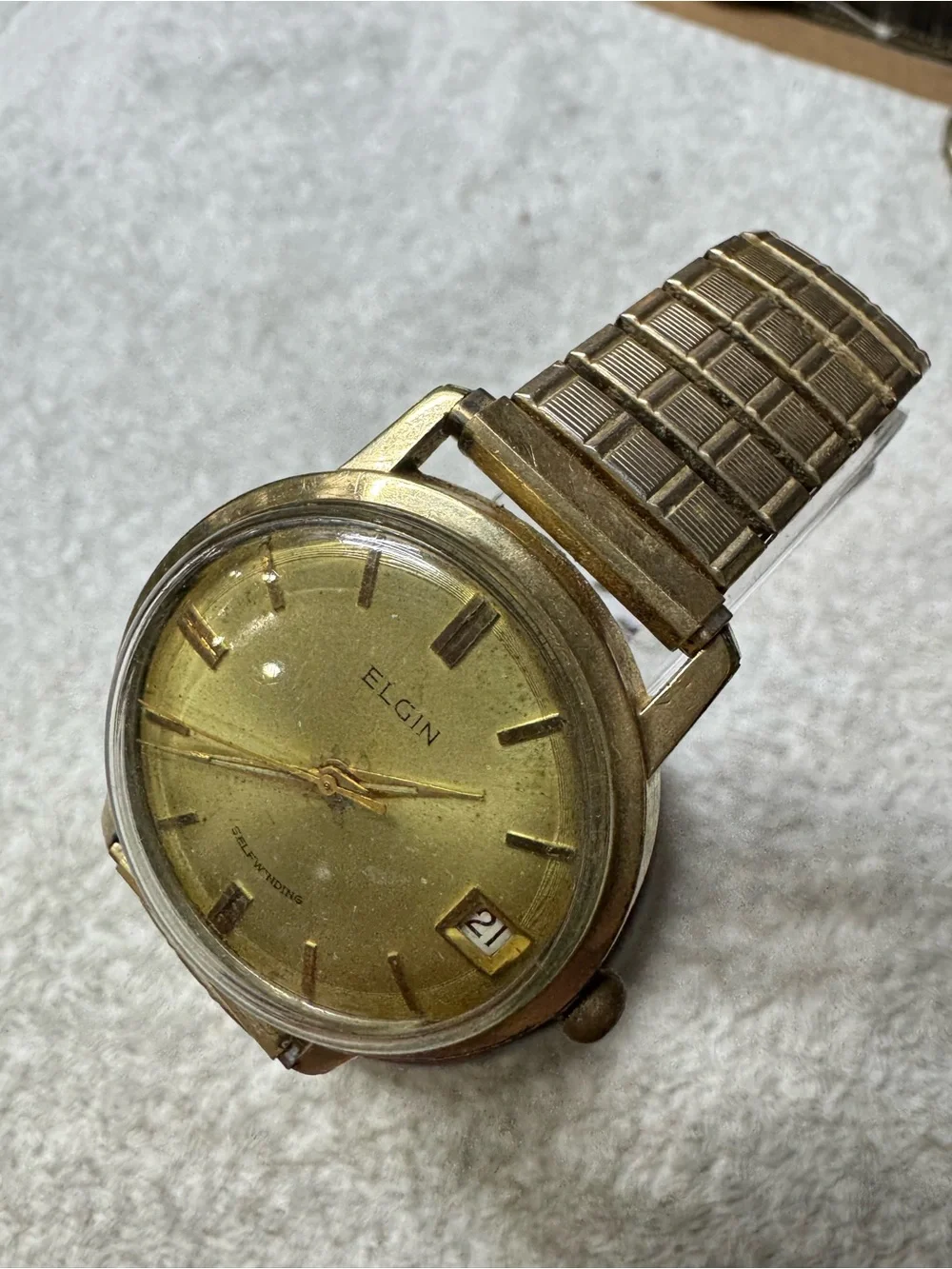 Elgin Gold-Tone Automatic Men's Watch with Date